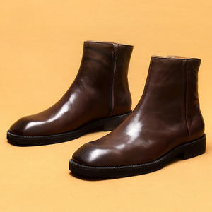 Bottes de travail résistantes à l'usure pour hommes, en cuir véritable, chaudes, imperméables, antidérapantes, pour la construction, l'alpinisme et les sports - Product Image 2