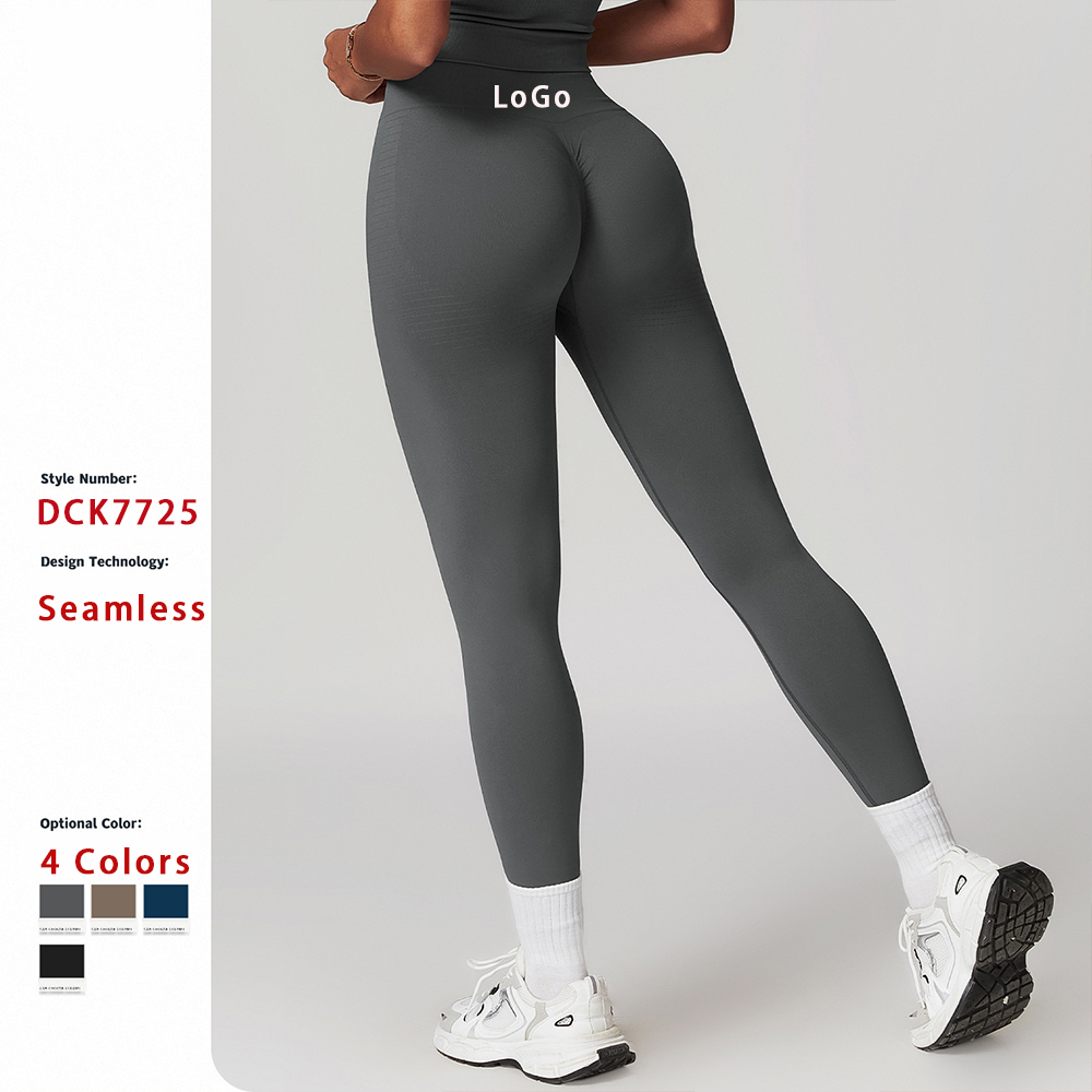 2024 New Seamless Ribbed Butt Lift High Waist Running Training Women Sportswear Gym Athletic Workout Yoga Leggings