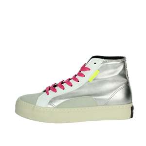 Donna Sneakers DFSH367018 Argento <b>Silver</b> High <b>Top</b> Chunky Shoes - Product Image 1