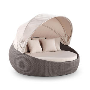 เตียงอาบแดดทรงกลมคู่ อลูมิเนียม สำหรับพักผ่อนริมชายหาด สไตล์โมเดิร์น สำหรับใช้งานกลางแจ้ง - Product Image 5