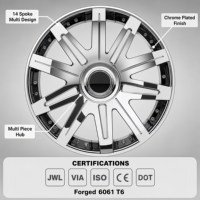 Jantes de luxe pour SUV, chromées polies, 14 rayons, 20, 22, 24 pouces, en alliage 6061 T6, vente en gros directe usine, compatibles Cadillac Escalade