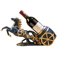 Figura de Caballo Esculpida en Resina Epoxi Moderna, Adorno Creativo para Sala de Estar y Soporte para Botellas de Vino, Decoración de Interiores para el Hogar