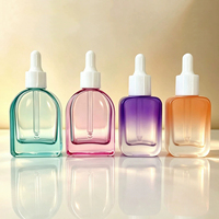 Flacon compte-gouttes en verre transparent de 30 ml à épaule plate, personnalisable avec logo, pour huile capillaire, sérum, gouttes pour les yeux et soins de la peau, recyclable