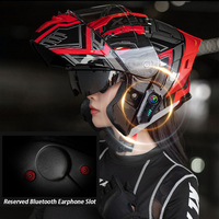 Casque de moto modulable à double visière relevable intégral pour hommes et femmes, idéal pour la course et le motocross