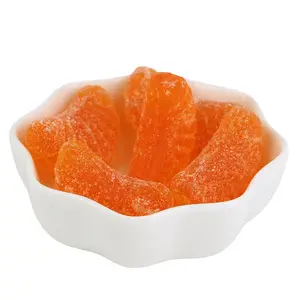 Bonbons gommeux aux fruits en forme d'orange Bonbons mous à mâcher Contenu de jus de fruits Plus de 30% Bonbons