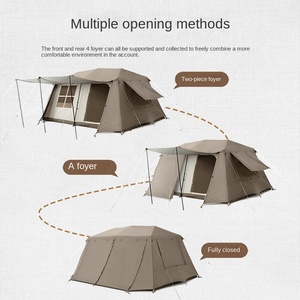 Custom Two-Room One-Hall Outdoor Camping <strong>Tent</strong> with Silver Glue Sun &amp; Rain Protection Automatic Roof <strong>Ridge</strong> Made of Oxford Fabric - Product Image 2