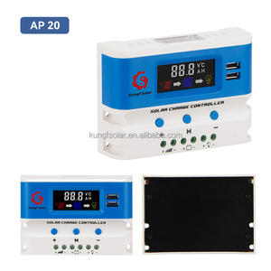 PWM ソーラーチャージャーコントローラー 10A/20A USB インターフェース付き 12V/24V 自動 ESC RV 住宅および屋外キャンプ用 - Product Image 1