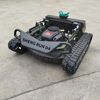 Tondeuse robot industrielle GPS à moteur 4 temps de 900 mm, vente chaude |   Télécommande à essence 22HP |   Tondeuse à gazon robuste pour terrain de golf