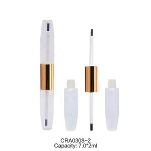 Tube de brillant à lèvres vide double face 7 ml, conteneur de rouge à lèvres liquide à double tube, tubes de brillant à lèvres à deux faces avec pinceau OEM - Product Image 2