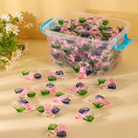 Capsules de Lessive Écologiques 5-en-1 Jetables en Vrac, avec Parfum Longue Durée et Amplificateurs de Senteur pour Vêtements