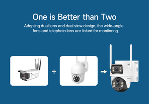 V380 giá tốt nhất aov 24/7 ống kính kép 6MP ngoài trời năng lượng mặt trời Máy ảnh đầy màu sắc tầm nhìn ban đêm 4G hai chiều âm thanh CMOS cảm biến thẻ nhớ - Product Image 4