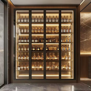 Chất Lượng Cao Tùy Chỉnh Kích Thước Treo Tường Rượu Vang Tủ Tủ Cao Thủy Tinh Kim Loại Rượu Vang Hiển Thị Mát Cho Nhà Đồ Nội Thất Nhà Bảng Điều Chỉnh - Product Image 3