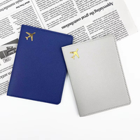 Housse de protection pour passeport en cuir PU minimalisme multicolore de haute qualité Manchon de porte-passeport durable avec logo personnalisé