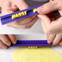 Emporte-pièces alphabet et chiffres pour biscuits, outils de décoration DIY pour fondant, moule à embosser pour argile et poterie