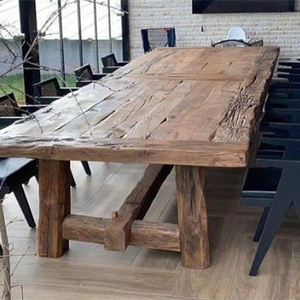 Chất lượng cao giá rẻ nóng bán sang trọng cổ điển hộ gia đình hàng đầu lớp nhà hàng cổ bàn ăn hàng đầu rắn tấm gỗ - Product Image 2