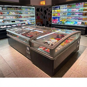 <span class=keywords><strong>Congélateur</strong></span> à îlot à porte coulissante en verre de grande capacité Réfrigérateur à coffre profond Affichage numérique à refroidissement direct Plusieurs tailles pour les aliments surgelés - Product Image 1