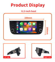 CARUPEZ Radio de Coche Android de 6.2 Pulgadas con DSP y GPS para Fiat Punto Linea EVO 2012-2015 |   8 Núcleos |   Cámara de Reversa con Navegación y Pantalla Táctil IPS
