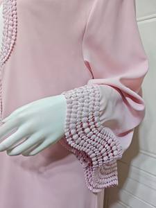 Elegante Cardigan Kimono con Perline, Abaya Ispirata al Medio Oriente, Copricostume da Sera per Uso Quotidiano, Giacca Kimono Lunga Ricamata - Product Image 6