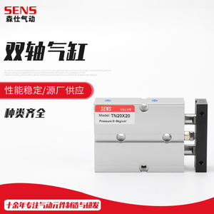 Cylindre pneumatique à double arbre Airtac TDA(TN) TN20X20 & TN10X16 pour utilisation industrielle avec un médium de travail à air - Product Image 5