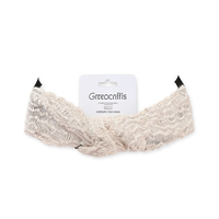 Bandeau plat en dentelle avec nœud large pour femme, accessoires de cheveux faits à la main, mode décontractée