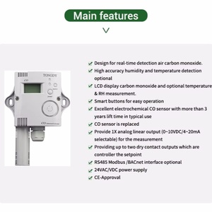 Tongdy TKG-CO <span class=keywords><strong>Controller</strong></span> Bacnet Rs485 <span class=keywords><strong>0</strong></span>-<span class=keywords><strong>10V</strong></span> & <span class=keywords><strong>4</strong></span>-20ma Uitgangen Commerciële Binnenluchtkwaliteitsmonitor Voor Luchtvochtigheid - Product Image 3