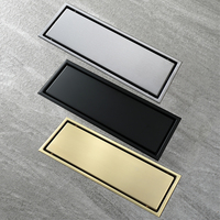 HIDEEP-colador de ducha de 30x11cm, accesorios de baño, acero inoxidable cepillado/Negro/oro cepillado, drenaje lineal de suelo