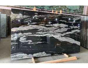 กระเบื้องปูพื้นควอตซ์สีดำแมนฮัตตันสำหรับห้องนั่งเล่นสุดหรูในร่มวิลล่าอพาร์ทเมนท์ - Product Image 2