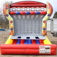 Juego de Baloncesto Inflable, Juego de Lanzamiento, Marca Songfa, Material de PVC, Portátil, Comercial, para Exteriores, Carnaval, Team Building