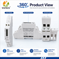 Compteur d'énergie numérique analogique intelligent monophasé YEM015SD 230V 5(30)A sur rail DIN pour la mesure des kilowattheures (kWh)