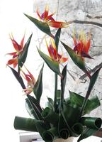 Fleur artificielle oiseau de paradis silicone Strelitzia reginae décoration de la maison