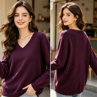 Suéteres de Punto para Mujer, 70% Viscosa, 30% Nailon, Tejido Fino, Sedoso, Suave, Transpirable, Antiarrugas, Casual, 12GG