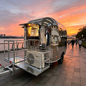 Stainless Steel Fully Equipped Food Factory Direct Mobile Kitchen BBQ Trailer - Product Image 6