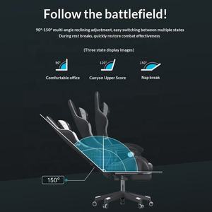 Comfortable Ergonomic Reclining Leather PC Gaming <strong>Chair</strong> Modern Revolving Adjustable Height Metal Base Budget-Friendly Home - Product Image 4