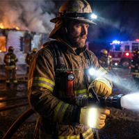 Gants de sécurité pour chantier en cuir de vachette avec bande réfléchissante, paume épaissie, faciles à porter, pour la protection au travail et la lutte contre les incendies