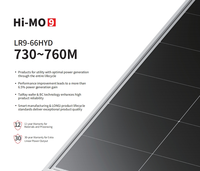 Panneau solaire photovoltaïque monocristallin bifacial de type N Longi Himo 9 Sea-Shield haute efficacité pour toiture commerciale 750 Watt 750W