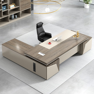 Mobiliario de oficina OEM de fábrica Escritorio de oficina ejecutivo moderno Escritorio de oficina en forma de L - Product Image 1