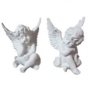 Articles religieux, statue d'ange, ornement en résine, accessoire photo pour Noël et Pâques, peint à la main, accessoires imperméables - Product Image 3