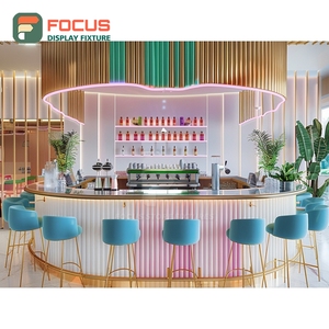 Mostrador de Servicio de Café Comercial con Estante para Pastelería, Mostrador de Cafetería en Negro Mate - Product Image 6