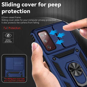 LeYi Cover posteriore Mobile con cursore supporto per anello di protezione per fotocamera custodia antiurto per telefono armatura per <span class=keywords><strong>Samsung</strong></span> s22 ultra A52 <span class=keywords><strong>A72</strong></span> 5G - Product Image 2