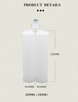 Tube de calfeutrage vide en plastique adhésif 1:1, distributeur de tube époxy bi-composant pour adhésif électronique, cartouche double 400ml