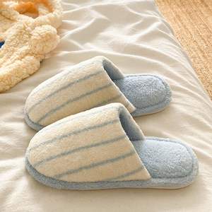 Evergreen Open Toe Half-<b>Slipper</b> for Women's Autumn/Winter <b>Thick</b>-<b>Soled</b> Double-Layer Wool Cotton Anti-Slippery <b>Slippers</b> - Product Image 6
