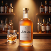 Bouteilles en verre givré personnalisées en gros pour spiritueux 700ml 750ml – Bouteille de vodka, whisky, tequila, rhum à surface givrée – Contenant en verre