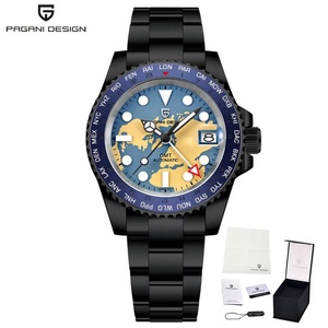 PAGANI DESIGN PD-1758 GMT NH34 Map Dial Luxury Men <b>Watch</b> Fashion Automatic Mechanical <b>Watch</b> for Men Sapphire Automatic <b>Watches</b> - Product Image 4