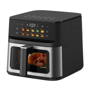 Menu màu 10L kỹ thuật số Nồi chiên không khí 12-cài sẵn Tùy chọn không dính thép không gỉ vuông Giỏ lớn có thể nhìn thấy cửa sổ cho hộ gia đình sử dụng - Product Image 1