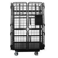 Chariot à palettes pliable manuel en métal, capacité 500 kg, dimensions 1200x1000x1800, marque Jonathan, avec roues, chariot de manutention