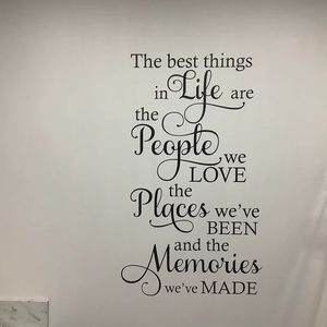 Adesivo in Vinile Rimovibile Personalizzato <span class=keywords><strong>con</strong></span> Citazioni Ispiratrici <span class=keywords><strong>per</strong></span> Decorazione Murale del Soggiorno, Arredamento Minimalista <span class=keywords><strong>per</strong></span> la Casa - Product Image 1