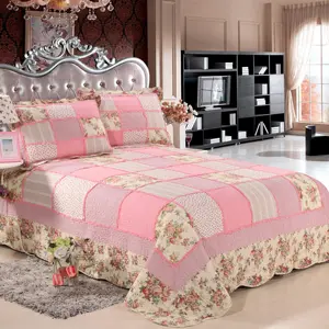 Hot Selling 2023 Quilted Coverlet Quilt Custom Designs Bedspreads Cotton Home Coverlet For Spring And Summer