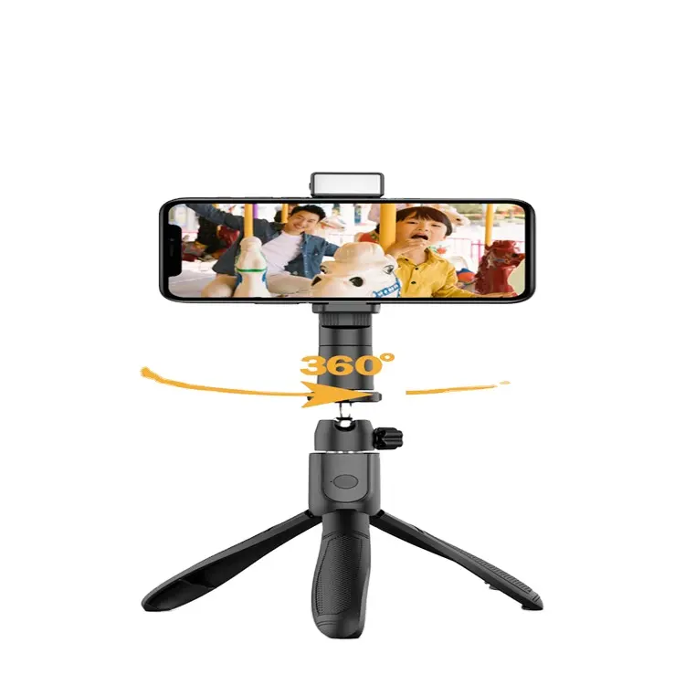 Hot sell multifunction gopro fill light Smart 360 degree rotation face object tracking mobile phones tripod selfie stick