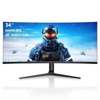 Moniteur de jeu incurvé LED super large Wucaihong de 34 pouces, Full HD 4K 165 Hz, écran d'ordinateur LCD pour PC