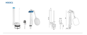 Kit de réparation de réservoir de toilettes traditionnel, mécanisme de <span class=keywords><strong>chasse</strong></span> <span class=keywords><strong>d</strong></span>'<span class=keywords><strong>eau</strong></span> à levier avec robinet de remplissage à boule et valve de <span class=keywords><strong>chasse</strong></span> à chaîne - Product Image 4